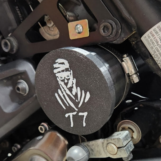 custom polycarbonate t7 motorcycle canister by Charles Harding from chuganations 3d lab
