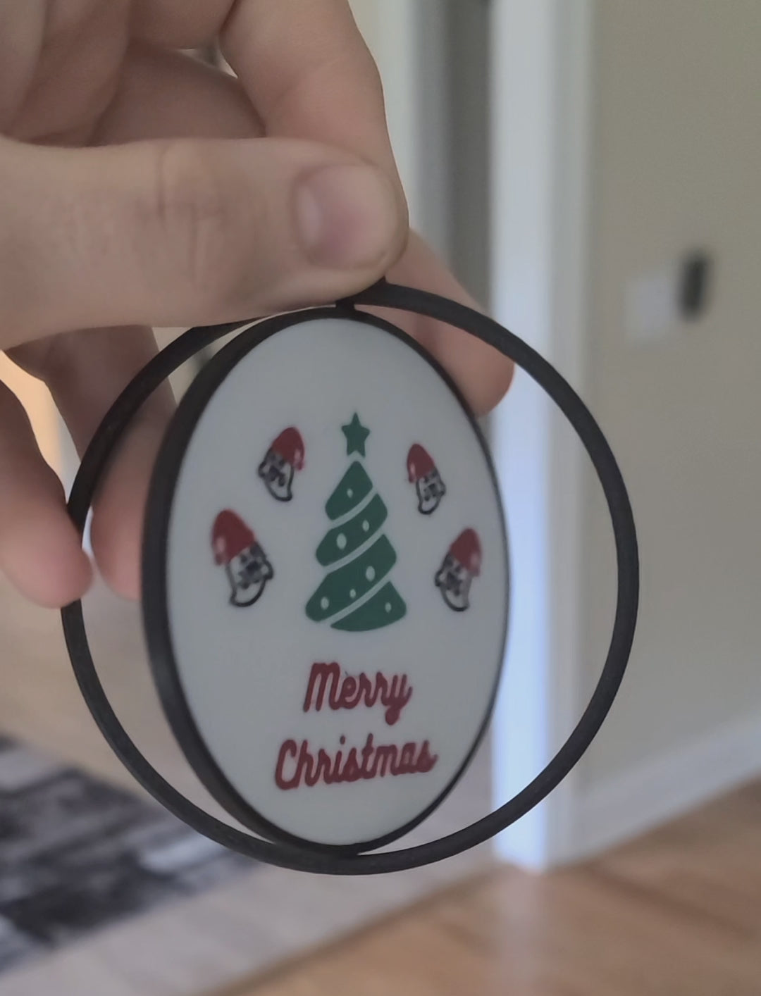 Ghost Christmas flat ornament rotation video