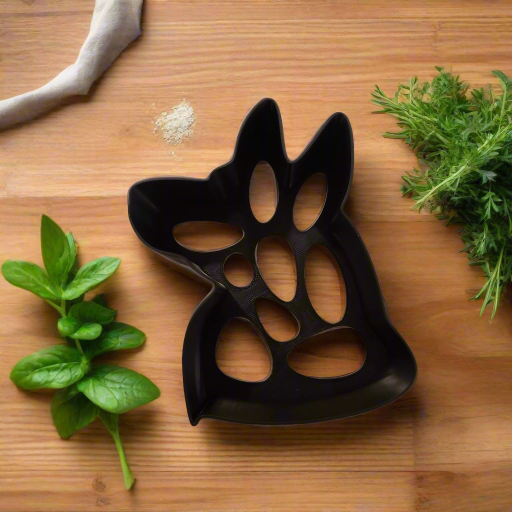 cookie cutter on a kitchen counter