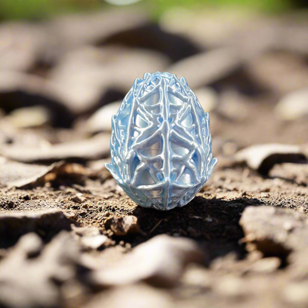 egg covered in cobb webs, webbed egg.
