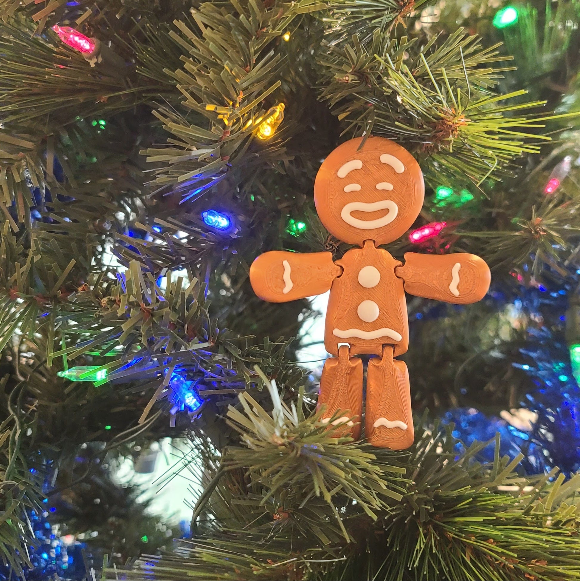 copper colored gingerbread ornament