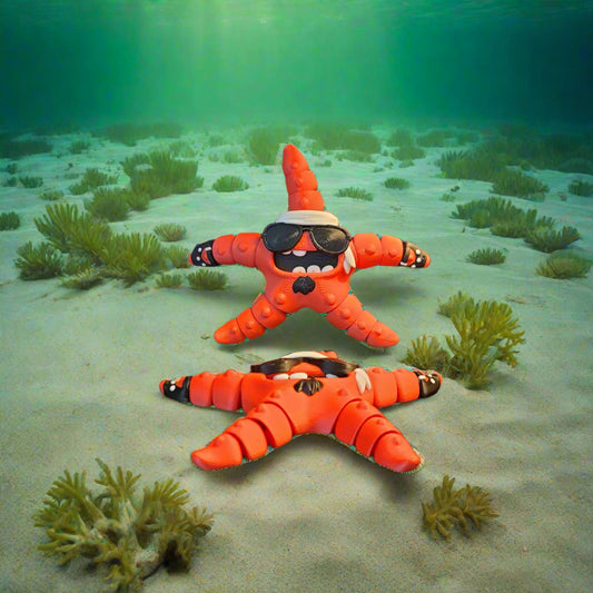 red biker starfish fidget