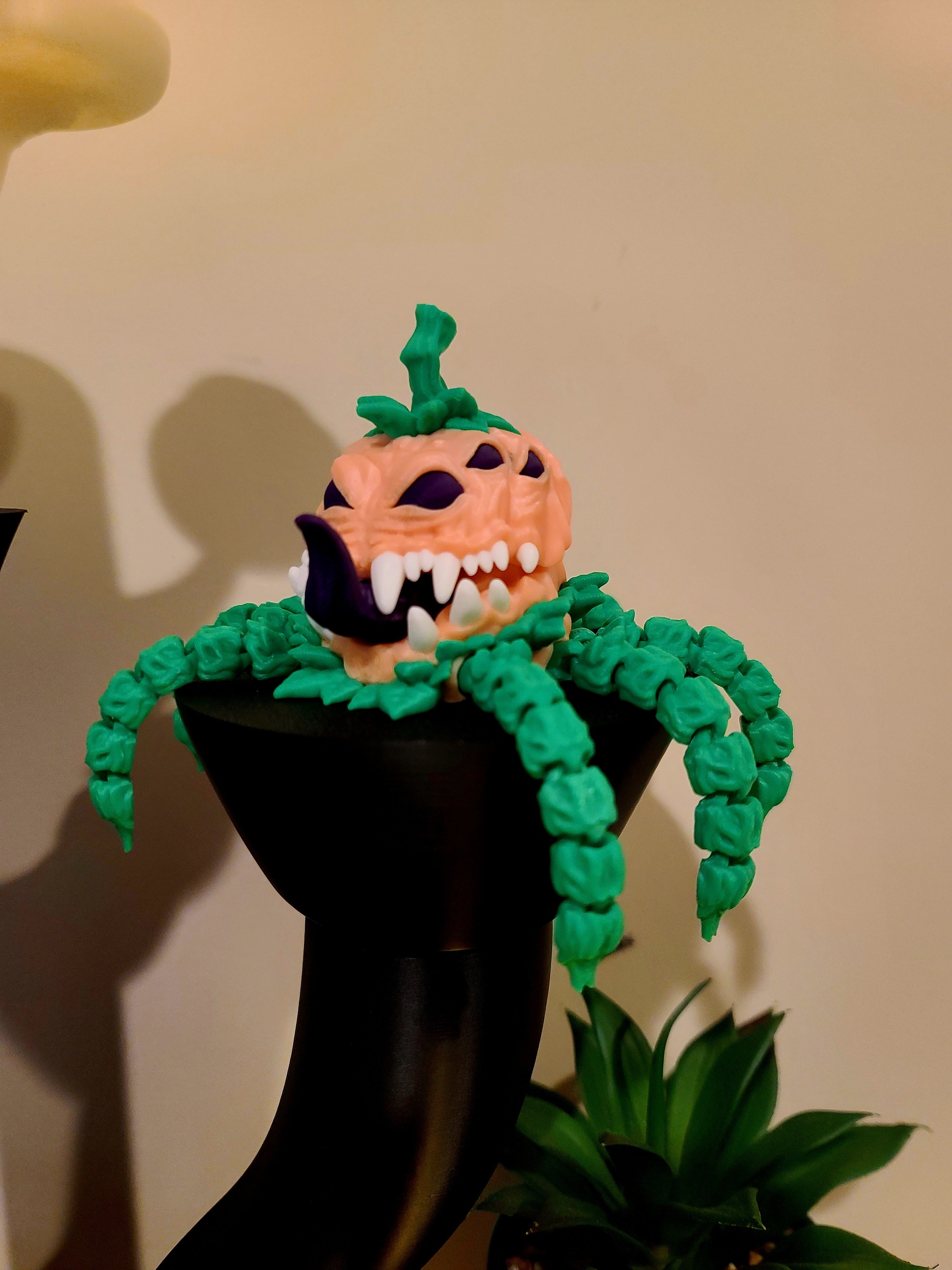 Glow Pump-Kraken 3D Printed Pumpkin Fidget With Tentacles
