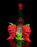 showcasing the reaper face pepper in the heat range tobasco holder manufactured by chuganations 3d lab