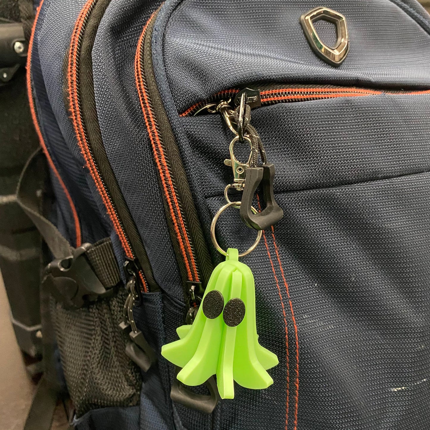 Solid Glow Green Ghost Keychain