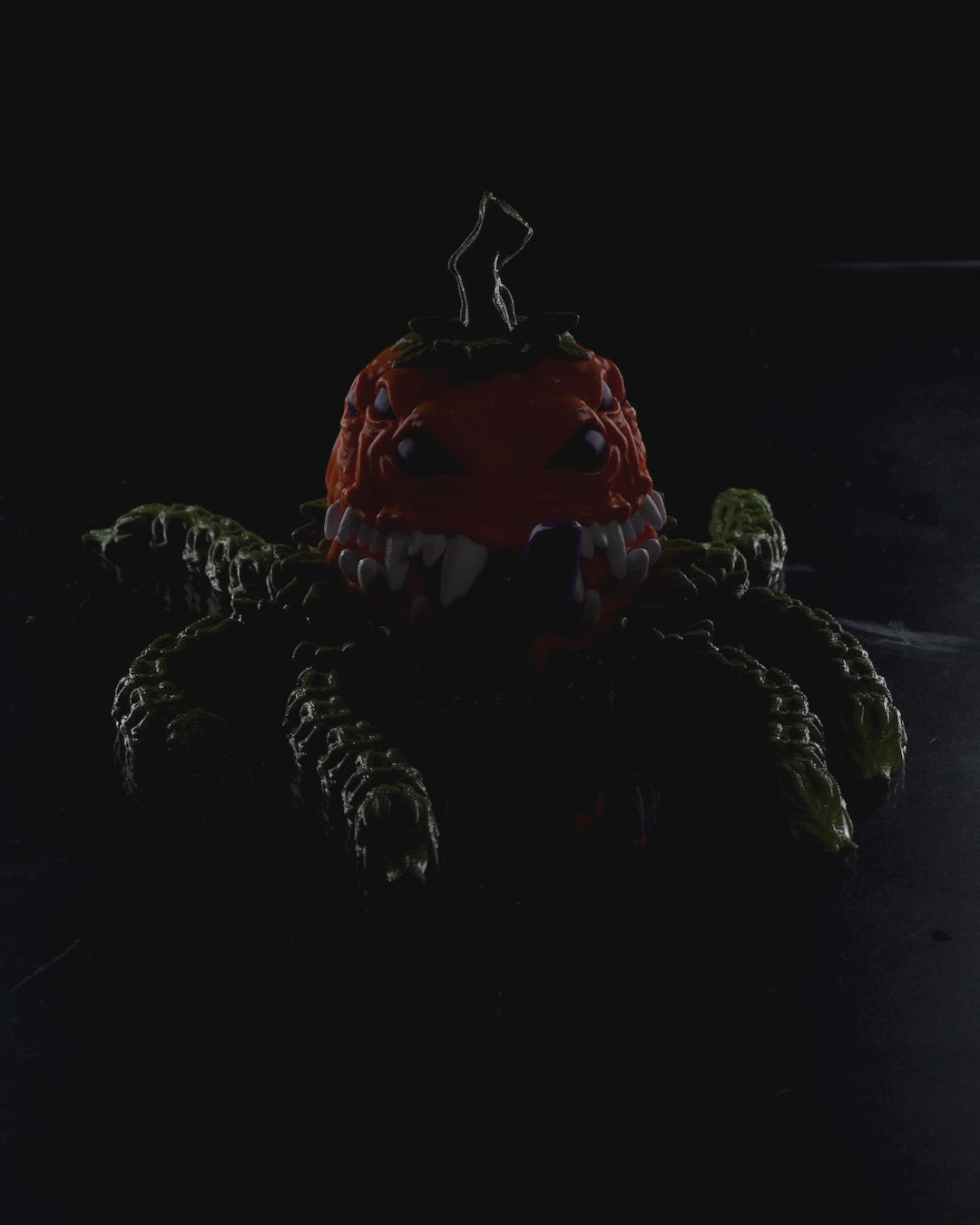 Glow Pump-Kraken 3D Printed Pumpkin Fidget With Tentacles
