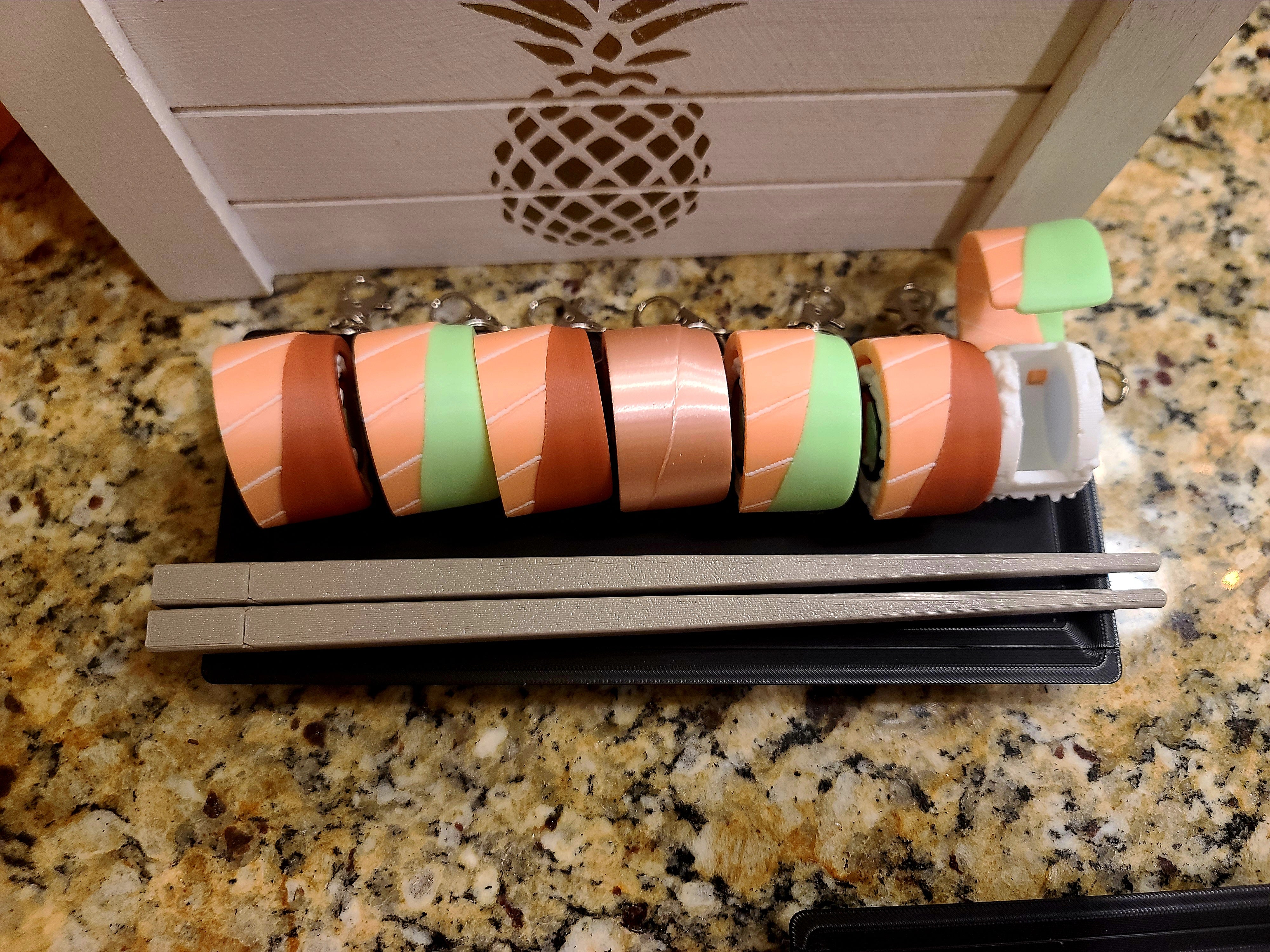Sushi Weekly Pill Organizer With Chopsticks