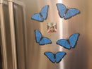 Blue Morphos -  3D Printed Butterfly Fridge Magnet