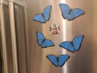 Blue Morphos -  3D Printed Butterfly Fridge Magnet