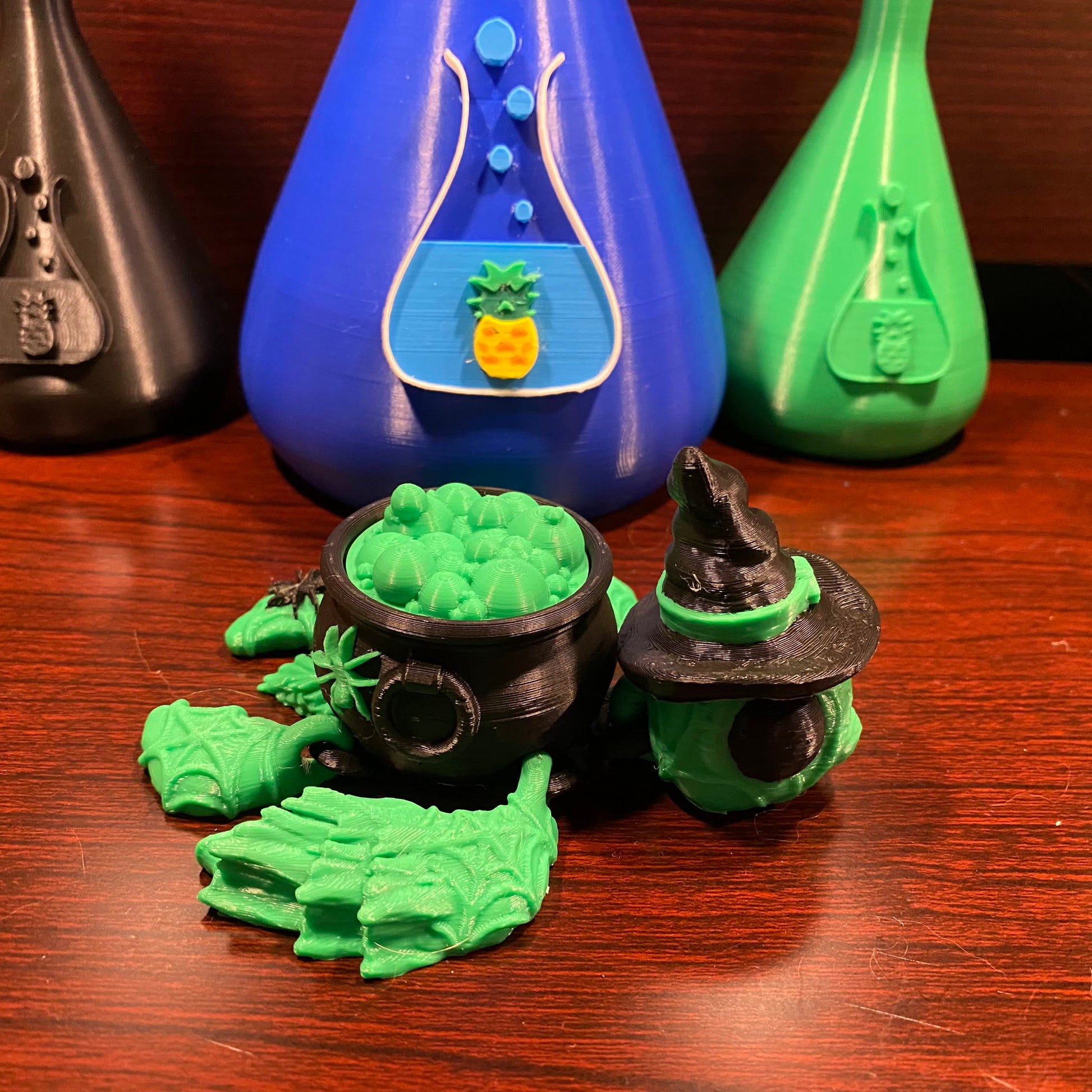 multicolor turtle bubbling cauldron shell with witch hat 